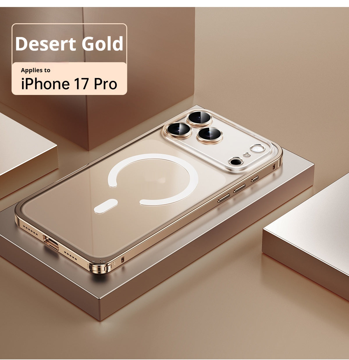 Metal Frame Phone Case Magnetic Suction Spring Fastener Transparent Eagle Eye Lens Protective Cover